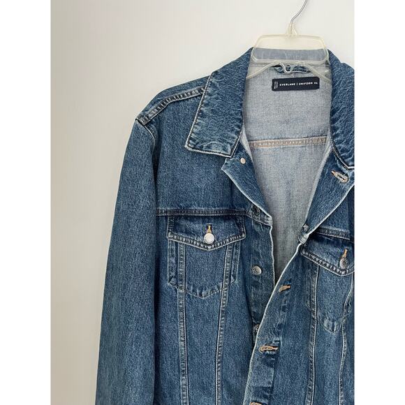 Everlane The Denim Jacket Uniform Classic Blue Casual Trucker Mens Size XXL - Picture 5 of 14